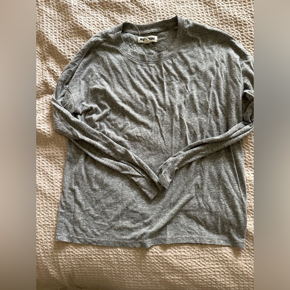 Madewell Rivet & Thread charcoal gray melange Long sleeve top